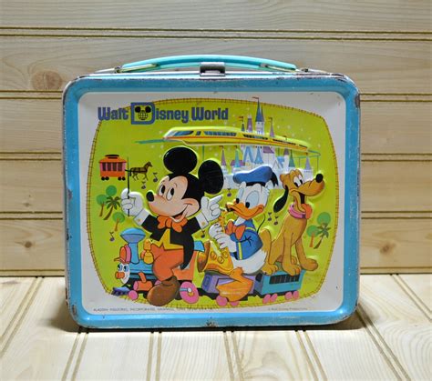 vintage mickey mouse lunch box aladdin industries metal|Vintage Aladdin Industries Metal lunch Box .